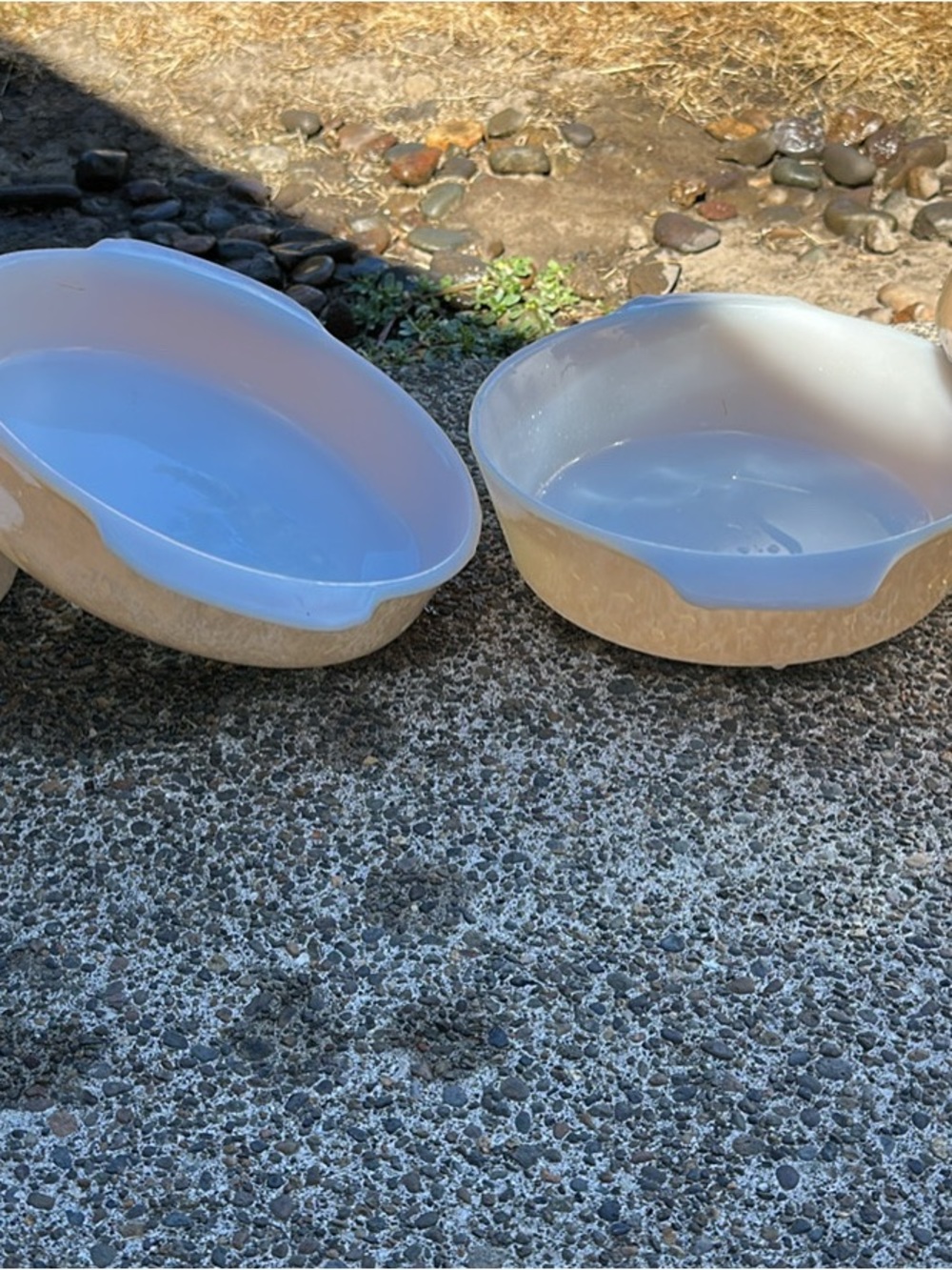 Cream and White Ceramic Serving Bowls - Set of 4